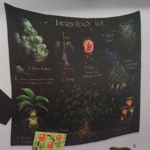 NWT Herbology 101 Wall Tapestry